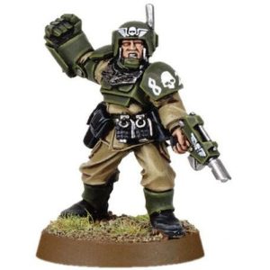 Astra Militarum Imperial Guard Cadian Officers with Power Fists
