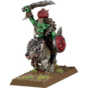 Goblin Warboss on Wolf, with Spear